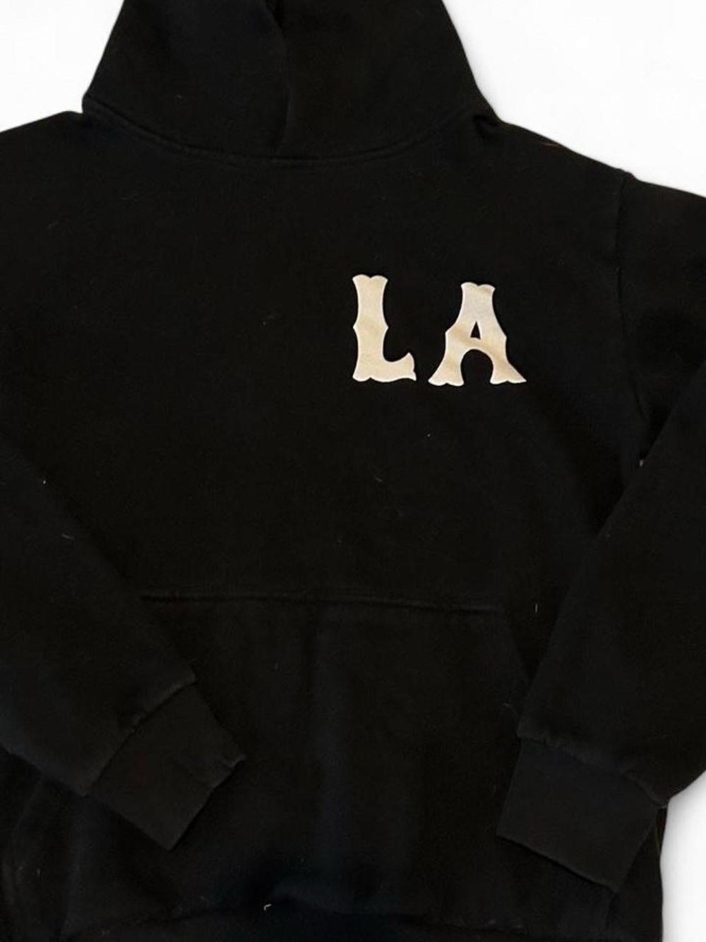 PacSun Black Hoodie with White LA Graphic
